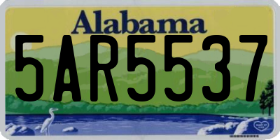 AL license plate 5AR5537