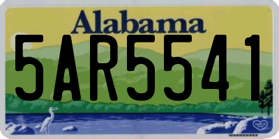 AL license plate 5AR5541