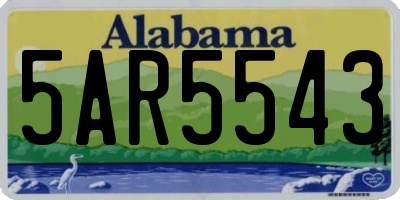 AL license plate 5AR5543