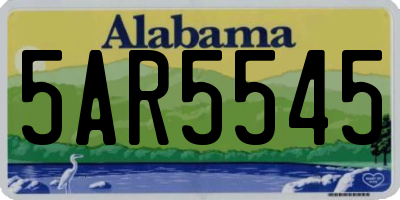AL license plate 5AR5545