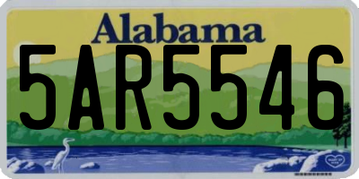 AL license plate 5AR5546