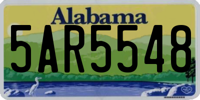 AL license plate 5AR5548