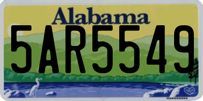AL license plate 5AR5549
