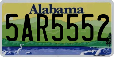 AL license plate 5AR5552