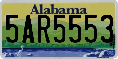 AL license plate 5AR5553