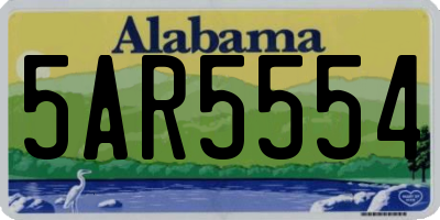 AL license plate 5AR5554