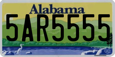 AL license plate 5AR5555