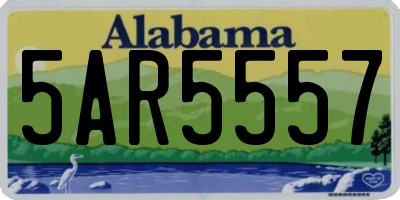 AL license plate 5AR5557
