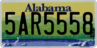 AL license plate 5AR5558