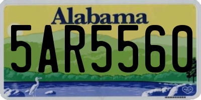 AL license plate 5AR5560