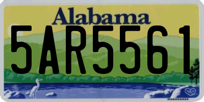 AL license plate 5AR5561