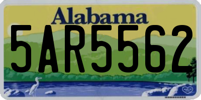 AL license plate 5AR5562