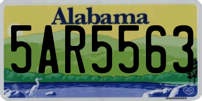 AL license plate 5AR5563