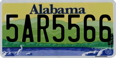 AL license plate 5AR5566