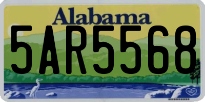 AL license plate 5AR5568