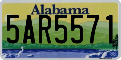 AL license plate 5AR5571