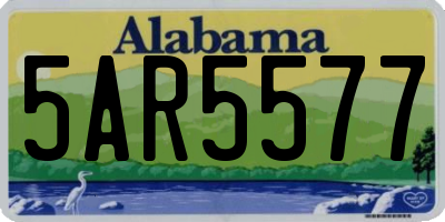 AL license plate 5AR5577