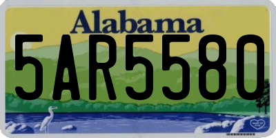 AL license plate 5AR5580