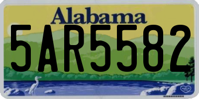 AL license plate 5AR5582