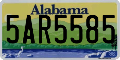 AL license plate 5AR5585