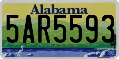 AL license plate 5AR5593