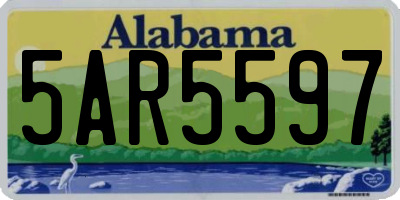 AL license plate 5AR5597