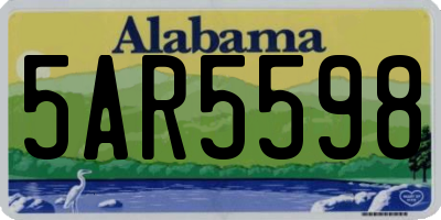 AL license plate 5AR5598