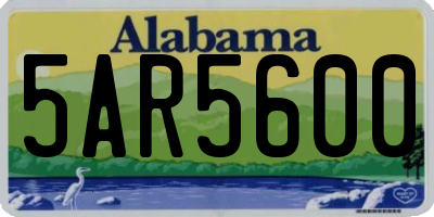 AL license plate 5AR5600