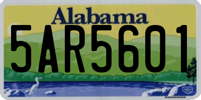 AL license plate 5AR5601
