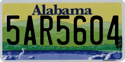 AL license plate 5AR5604