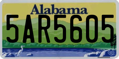 AL license plate 5AR5605