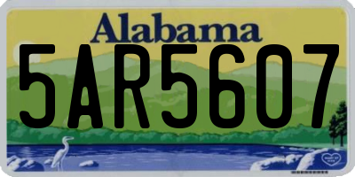 AL license plate 5AR5607