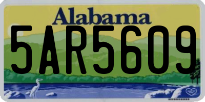 AL license plate 5AR5609