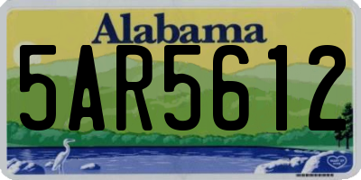 AL license plate 5AR5612