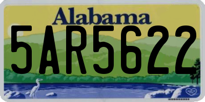 AL license plate 5AR5622
