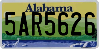 AL license plate 5AR5626