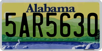 AL license plate 5AR5630