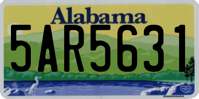 AL license plate 5AR5631