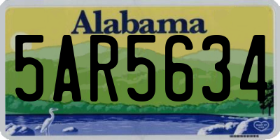 AL license plate 5AR5634