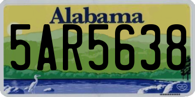 AL license plate 5AR5638