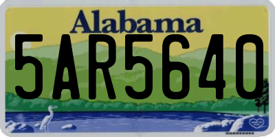 AL license plate 5AR5640