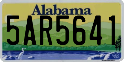 AL license plate 5AR5641