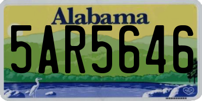AL license plate 5AR5646