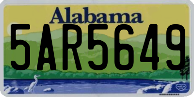 AL license plate 5AR5649