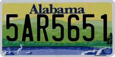 AL license plate 5AR5651