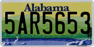 AL license plate 5AR5653