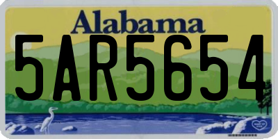 AL license plate 5AR5654