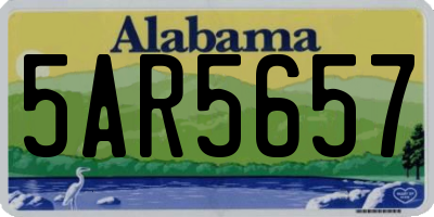 AL license plate 5AR5657