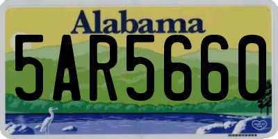AL license plate 5AR5660