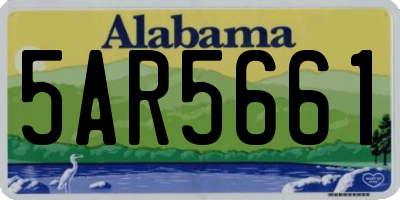 AL license plate 5AR5661